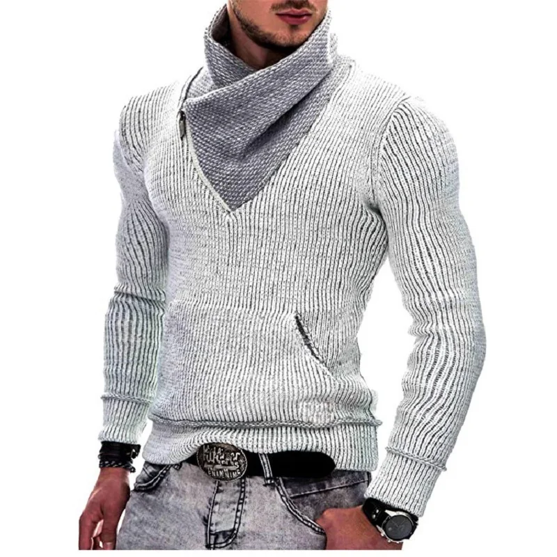 Jersey De Cuello Alto Para Hombre COOFANDY - Manga Larga, Tejido Elástico, Básico Para Invierno Y Otoño, Casual
