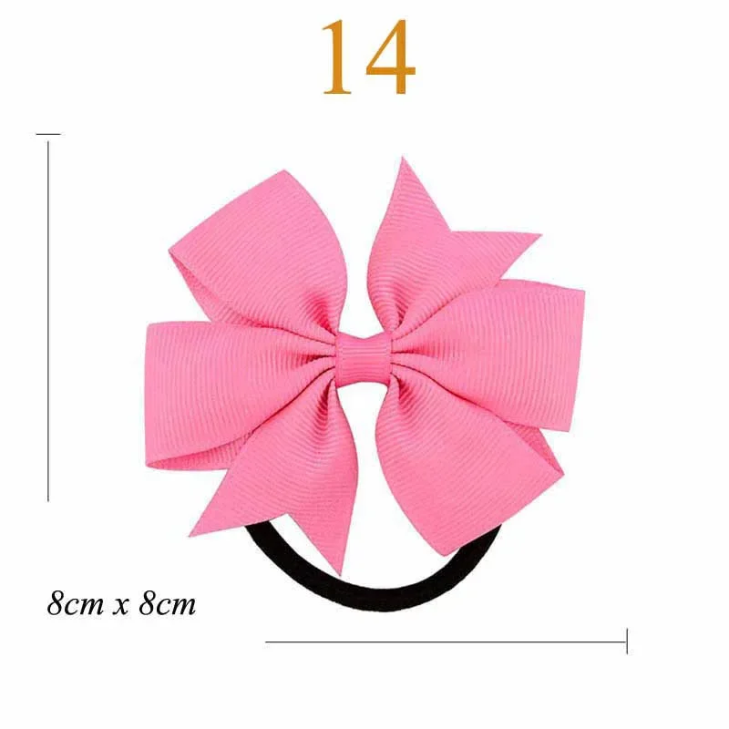 Elastic Hairband with 3 Knot and Floral Ribbon Accents - Handmade Girls' Party Hair Accessory