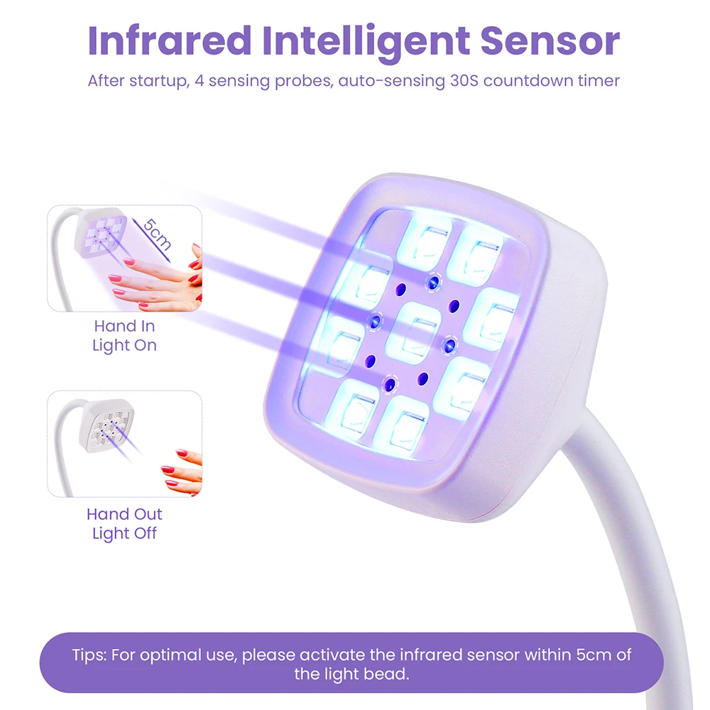 Rechargeable Sun uv Led Nail Lamp Professional uv Light for Gel Nails,Mini Nail Dryer Led uv Light Lamp for Nail Art Salon