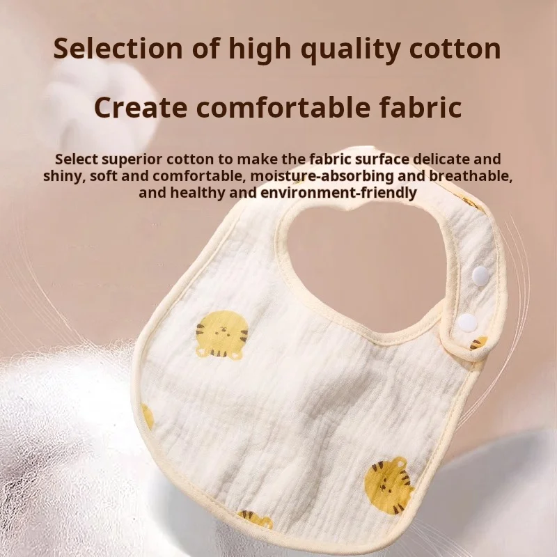 Geien 4Pcs Baby Bibs Burp Clothes Cotton Newborn Bibs Girls Boys Baby Stuff Infant Accessories Toddler Saliva Towels Care
