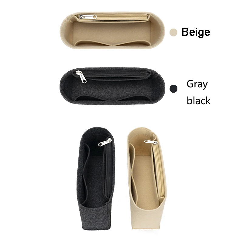 EverToner Felt Bag Liner for Kelly 25 28 32 Felt Cloth Cosmetic Bag Support Type Shockproof Female Makeup