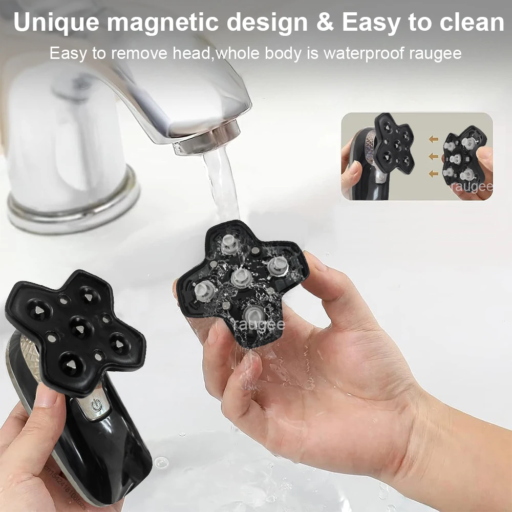 전기 수염 트리머 휴대용 얼굴 코털 면도기 USB 충전식 플로팅 헤드 면도기 미니 수염 면도기 남성용