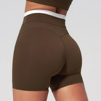 Yoga Shorts Women's High Waist Sport Shorts Fitness Push-Up Tights Booty Short Pants Gym Shorts Running Cycling Shorts Female 1