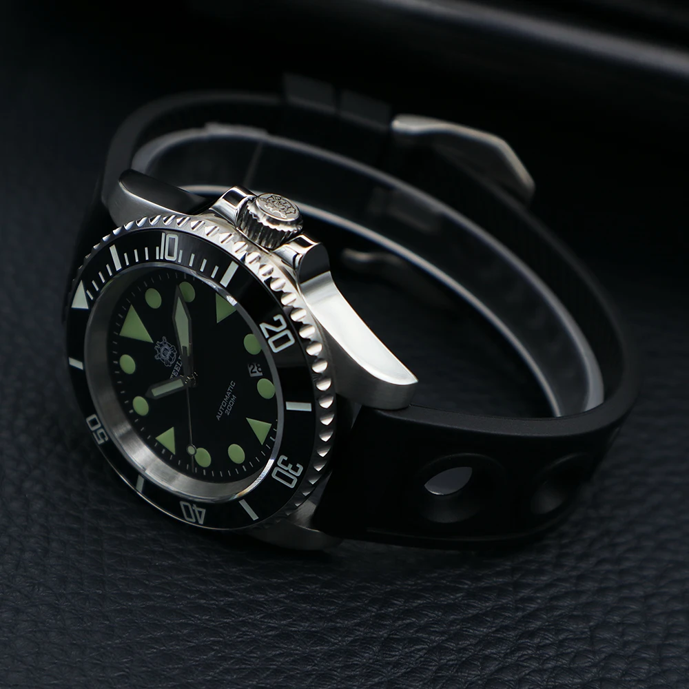 Steeldive Top Brand Luxury Men's Watch 20Bar Waterproof Date Luminous Diver Clock Male Sports Quartz Watch Relogio Masculino