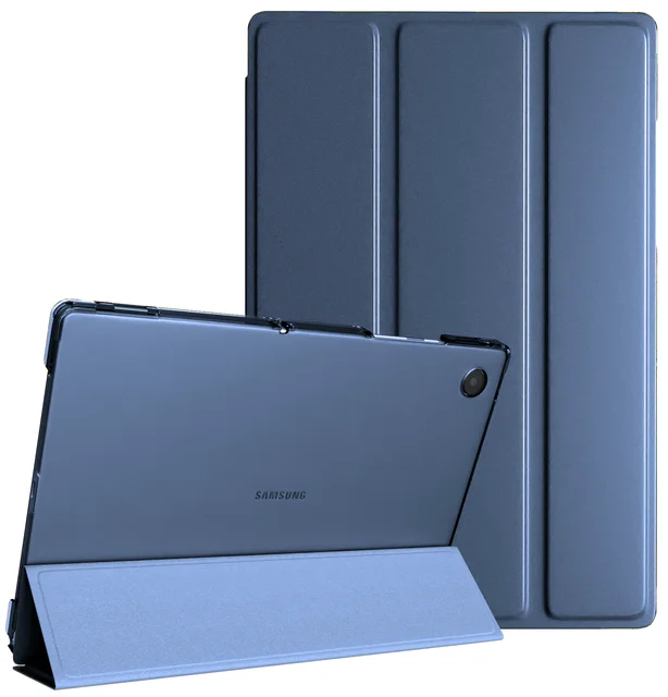For Samsung Galaxy Tab A8 10.5 inch 2022 Tablet Cover for Samsung Tab A8 10.5 SM-X200/X205 Tri-folding Stand Case for A7 Lite Blue