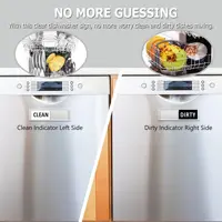 Clean and Dirty Dishwasher Magnet Sign,Optional Adhesive Magnetic Kitchen Decor, Easy Read，Shutter Slide Magnets for Dish Washer 3
