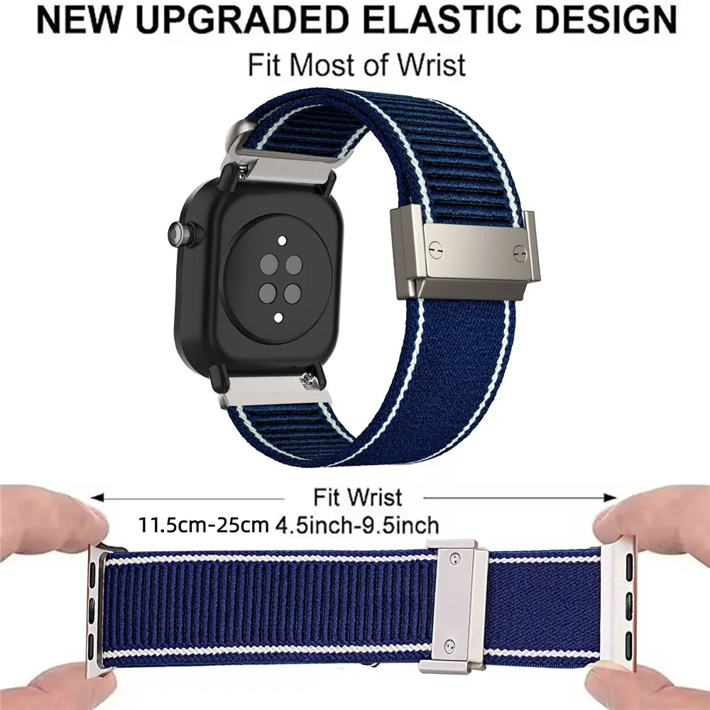 Dual-Styled Strap Set: Premium Metal and Nylon Bands