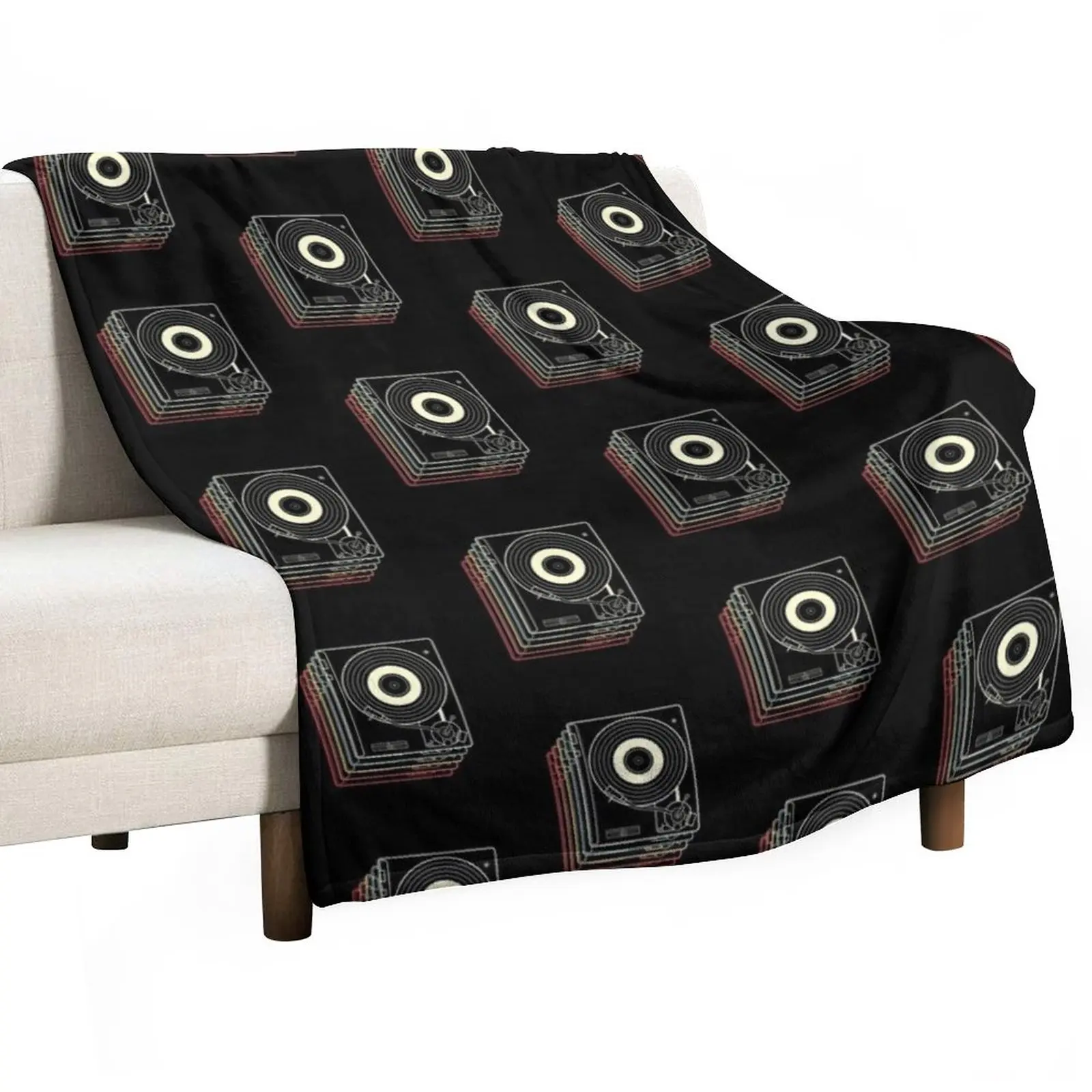 

vinyl player Throw Blanket Flannel Fabric Fluffy Shaggy Blanket Blanket For Baby Cute Blanket