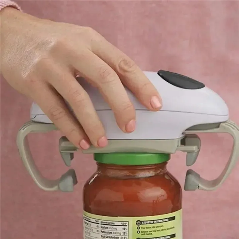 Electric Can Opener Smooth Edge Practical Automatic Jar Bottle Openers Double ear can opener kitchen glass can opener 3