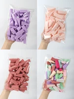 50 Pieces of Random Color Facial Curve Mixed Makeup Sponge, Latex Free, Small Wedge-Shaped Smooth Application Beauty Sponge Appl 1