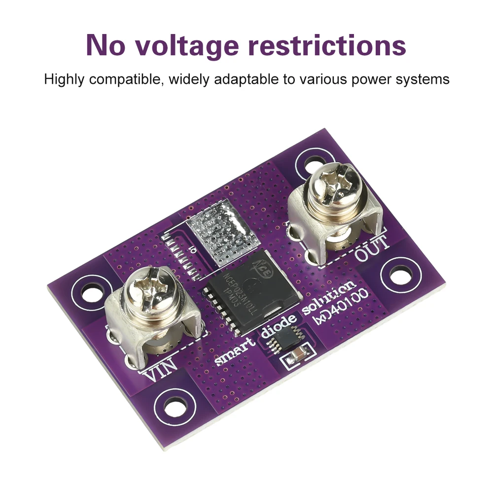 40a 60a Without Grounding, No Voltage Limitation, Ideal Diode Module, Anti Backflow And Anti Reverse Connection