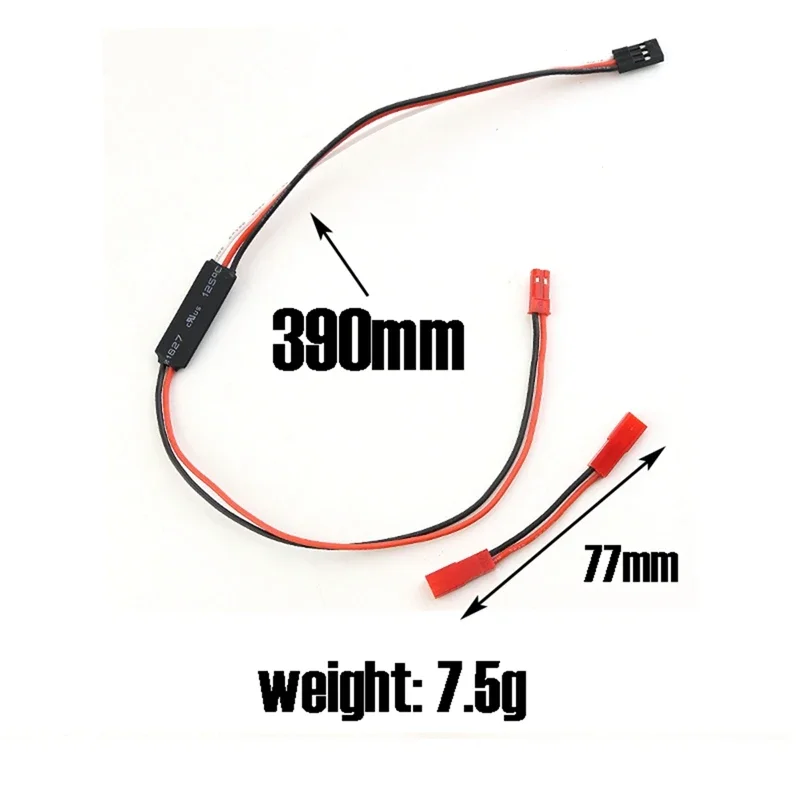 Treuil RC 3CH avec récepteur et câble, vue détaillée pour voiture RC GT3B GT3C