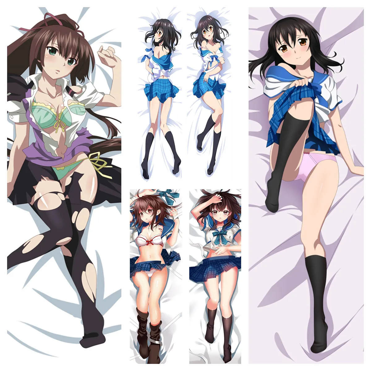 Dakimakura Anime STRIKE THE BLOOD Himeragi Yukina Pillowcase DIY Cosplay Decorative Pillows Hugging Body Pillow Cover Case