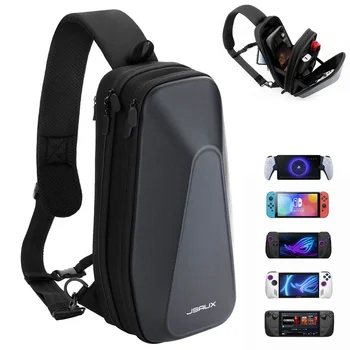 JSAUX Sling Bag for ROG Ally X, Carrying Case with EVA Hard Shell, Double-layer Bag For ROG Ally X Cross Body Bag for Travel 1
