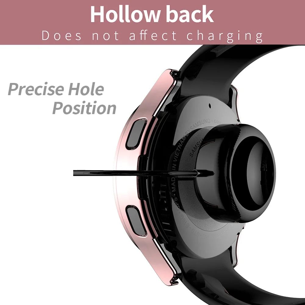 Bling Diamant-Hülle für Samsung Galaxy Watch 7 6 5 4 PC Schutzhülle 40mm 44mm Displayschutz Stoßfänger Transparente Abdeckung – Detail 6