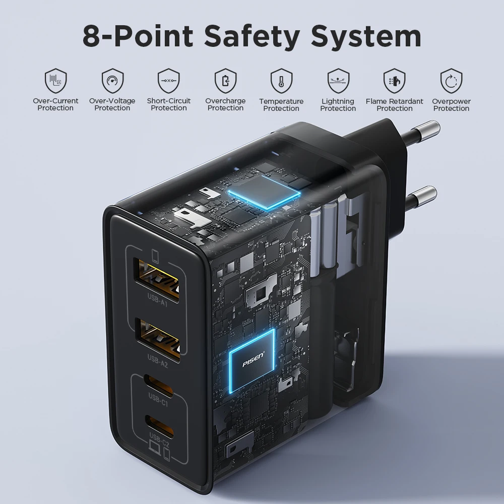 PISEN Charger GaN 65W Portable