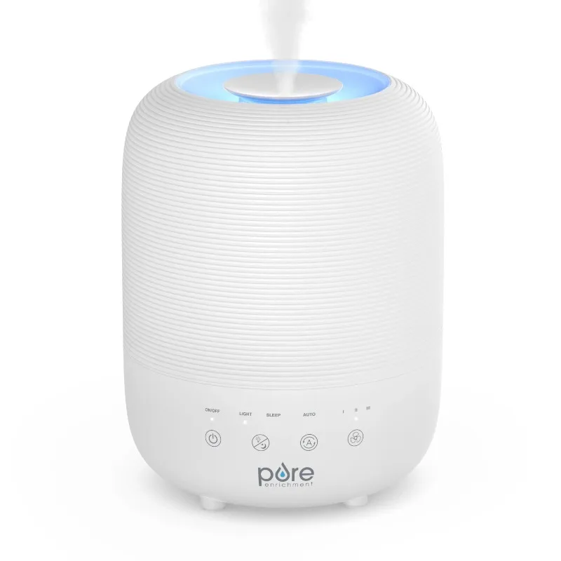 

Чистый обогащение HUME™Увлажнитель воздуха Sense Top Fill с автоматическим режимом и датчиком влажности, 3 режима тумана, Запатентованная Магнитная подвеска