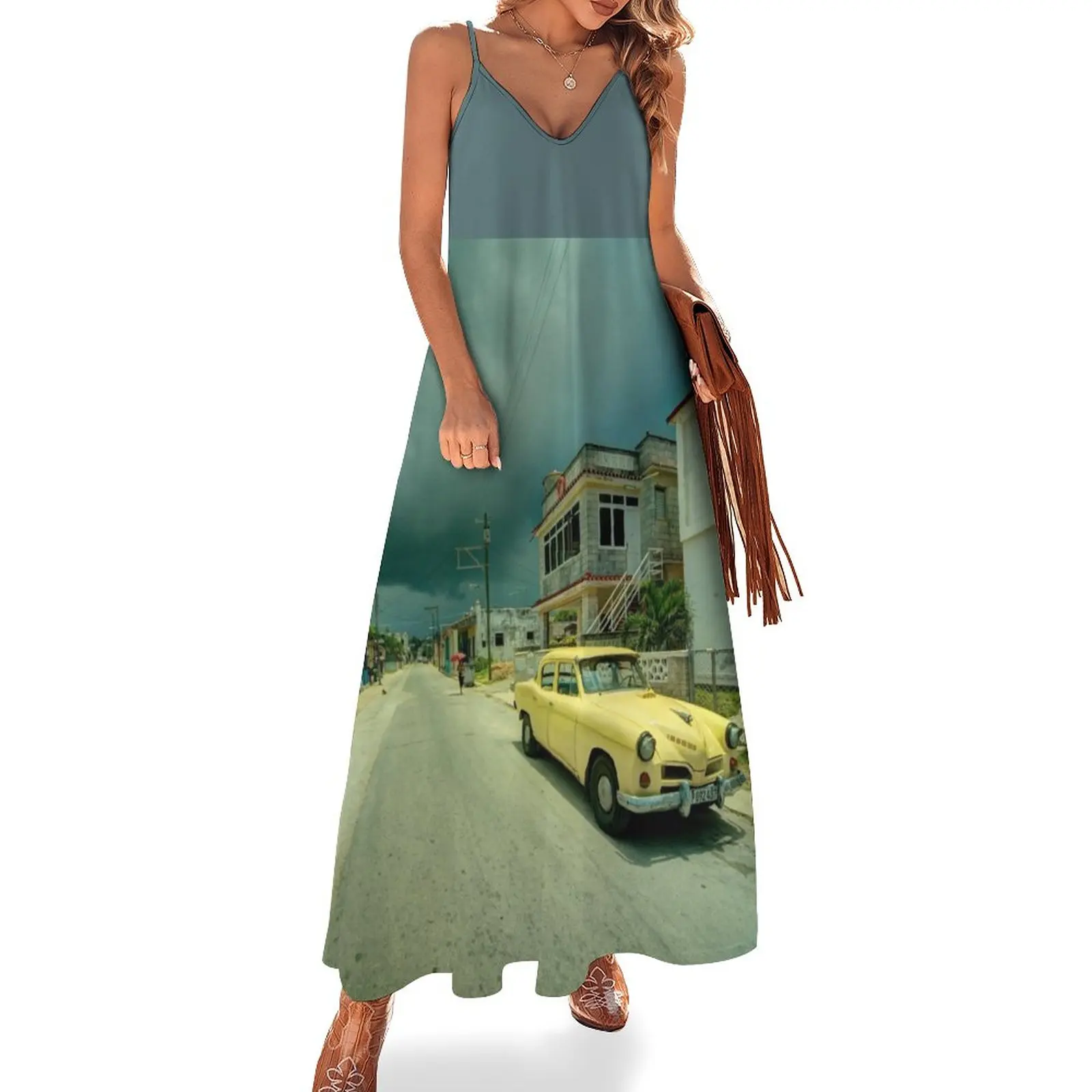 

Yellow storm car Sleeveless Dress women's luxury party dress loose women's dress women's summer dress 2023