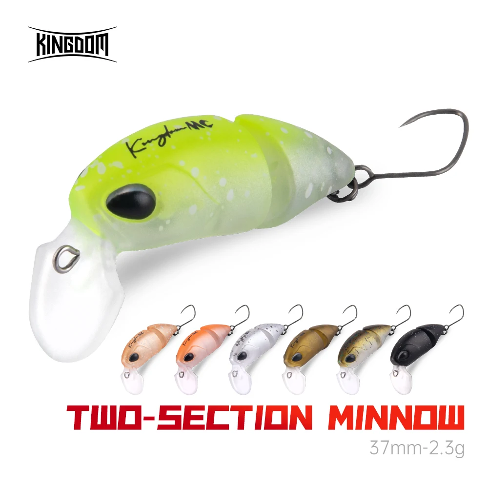 Micro minnow Kingdom 2.3g 37mm flottant pour truite et perche - crankbait S-shaped