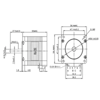 Nema 23 Stepper Motor 2.8A 126N.cm – 57HS5628 4-Lead Motor - Image 4
