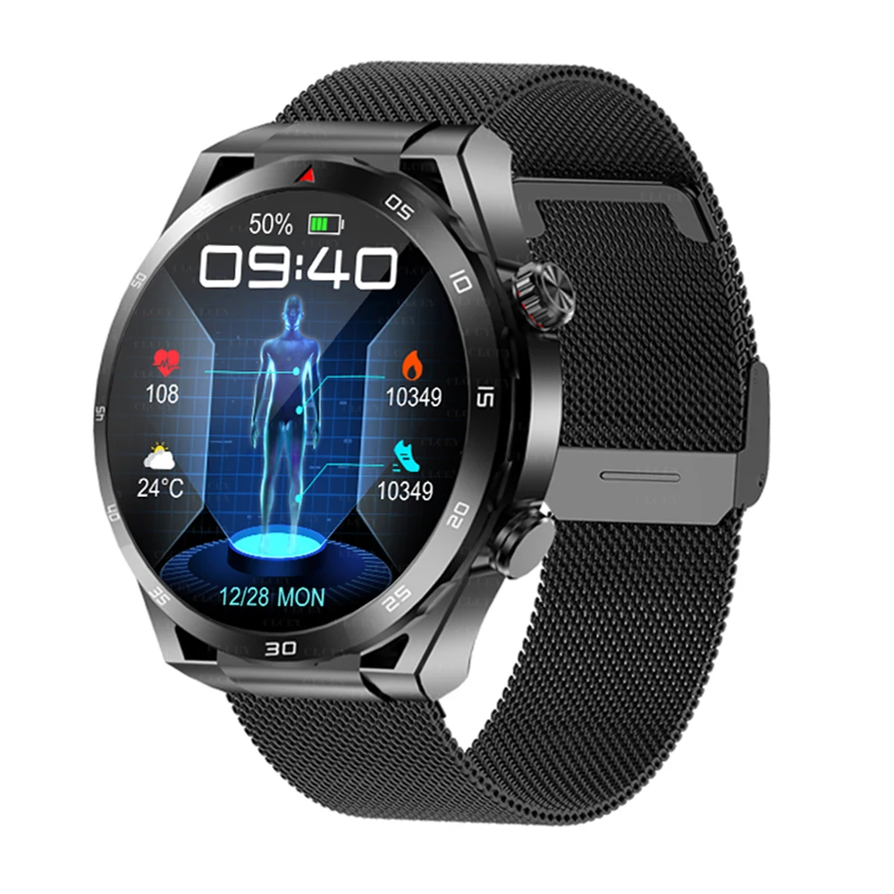 Bluetooth Call Blood Sugar Smart Watch Men Heart Rate Blood Pressure Ecg + Ppg Monitor Smartwatch Ip67 Orologi Sportivi Impermeabili
