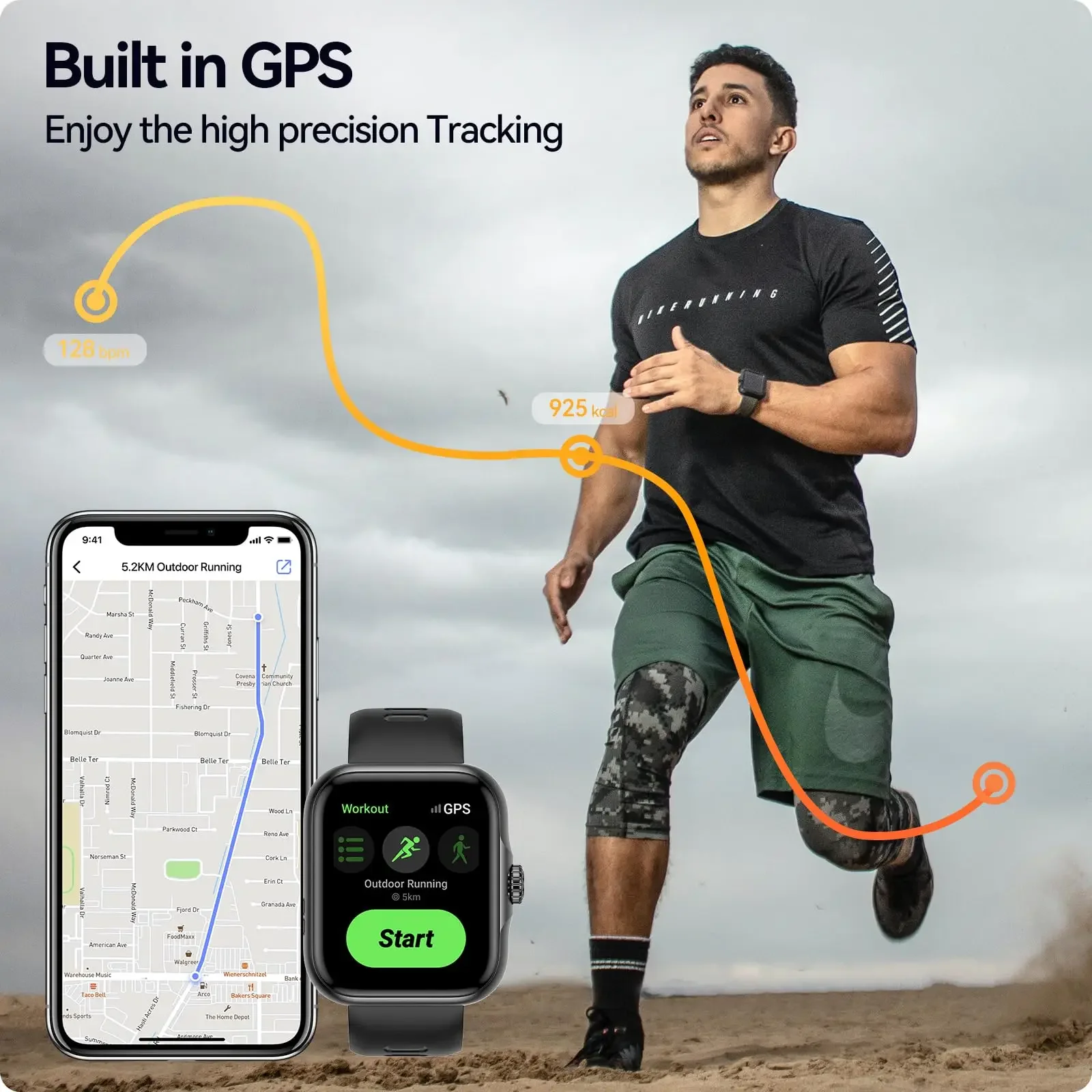 Built-in GPS Smart Watch for Men Women Activity Tracker