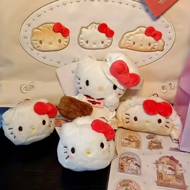 Hello Kitty 朝食シリーズ 中国上海限定 ぬいぐるみ サンリオ上海朝食シリーズハローキティぬいぐるみペンダント漫画キティ