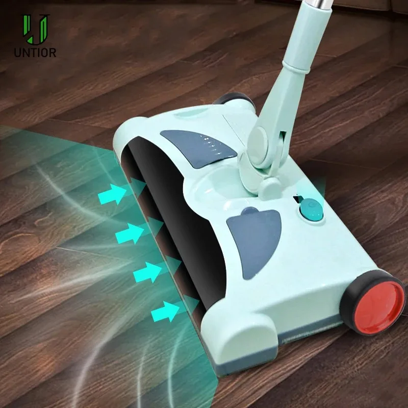 Portable Vacuum Cleaner Electric Floor Sweeper Rechargeable Wireless Hand Push Vacuum Cleaner Household Mop Broom Machine