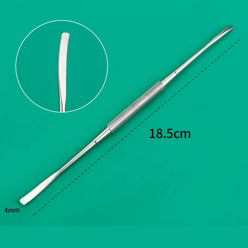 

Ophthalmic scleral stripper Stainless steel and titanium double-ended stripper