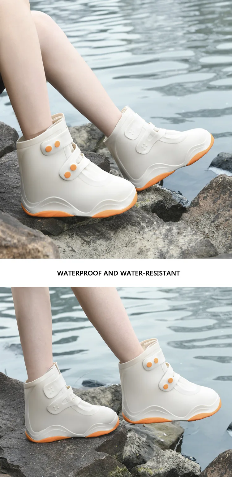 Neue wieder verwendbare Übers chuhe in den regen wasserdichten Schuhen Galoschen Regenzeit Schuhe Protektoren wasserdichte Übers chuhe Sneaker Abdeckung – Detail 8