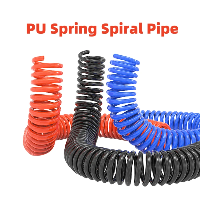 PU Spring Spiral Pipe PU 6/8/10/12mm Polyurethane Air Compressor Hose ...