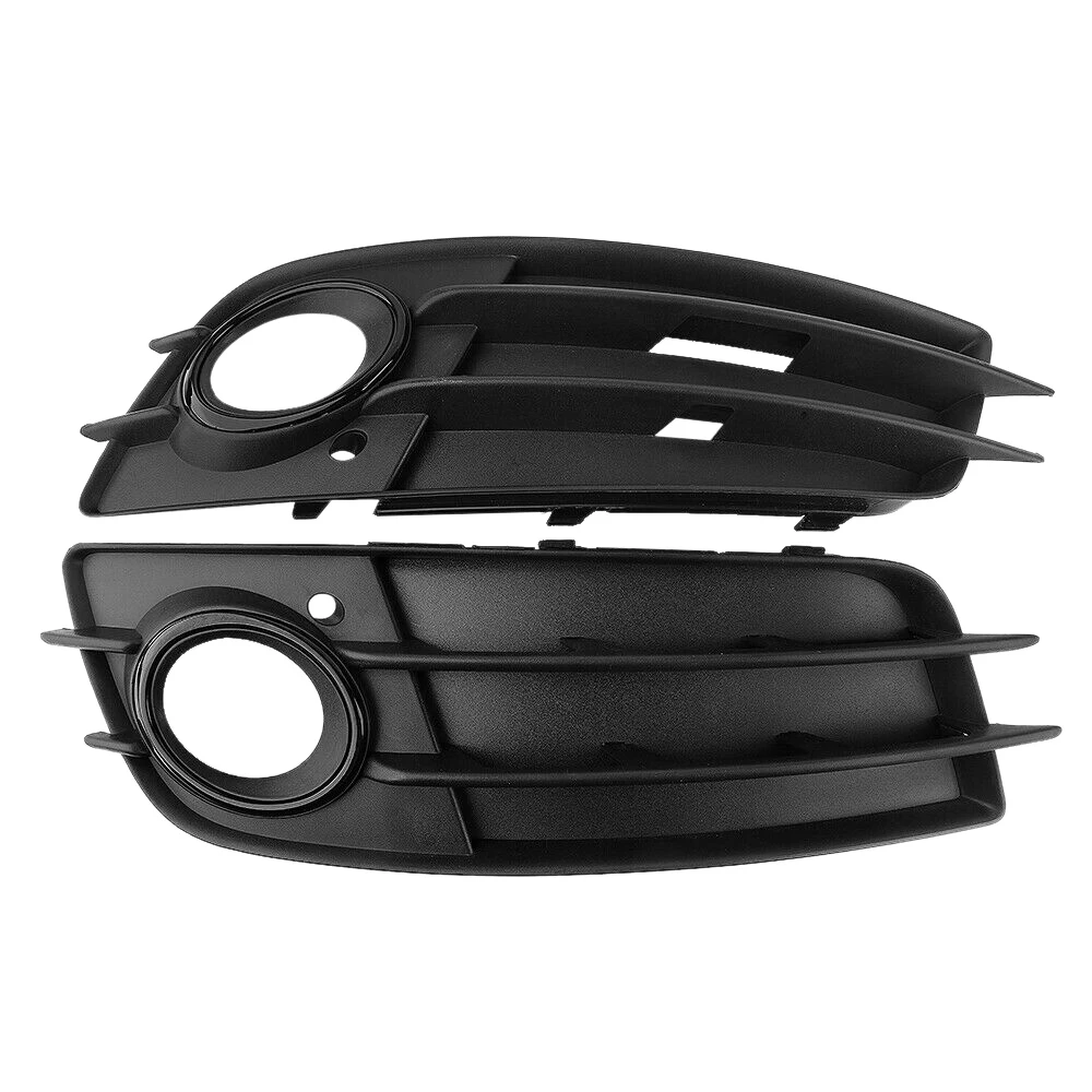 1 Pair Front Bumper Fog Light Grille Grill Cover Replacement for Audi