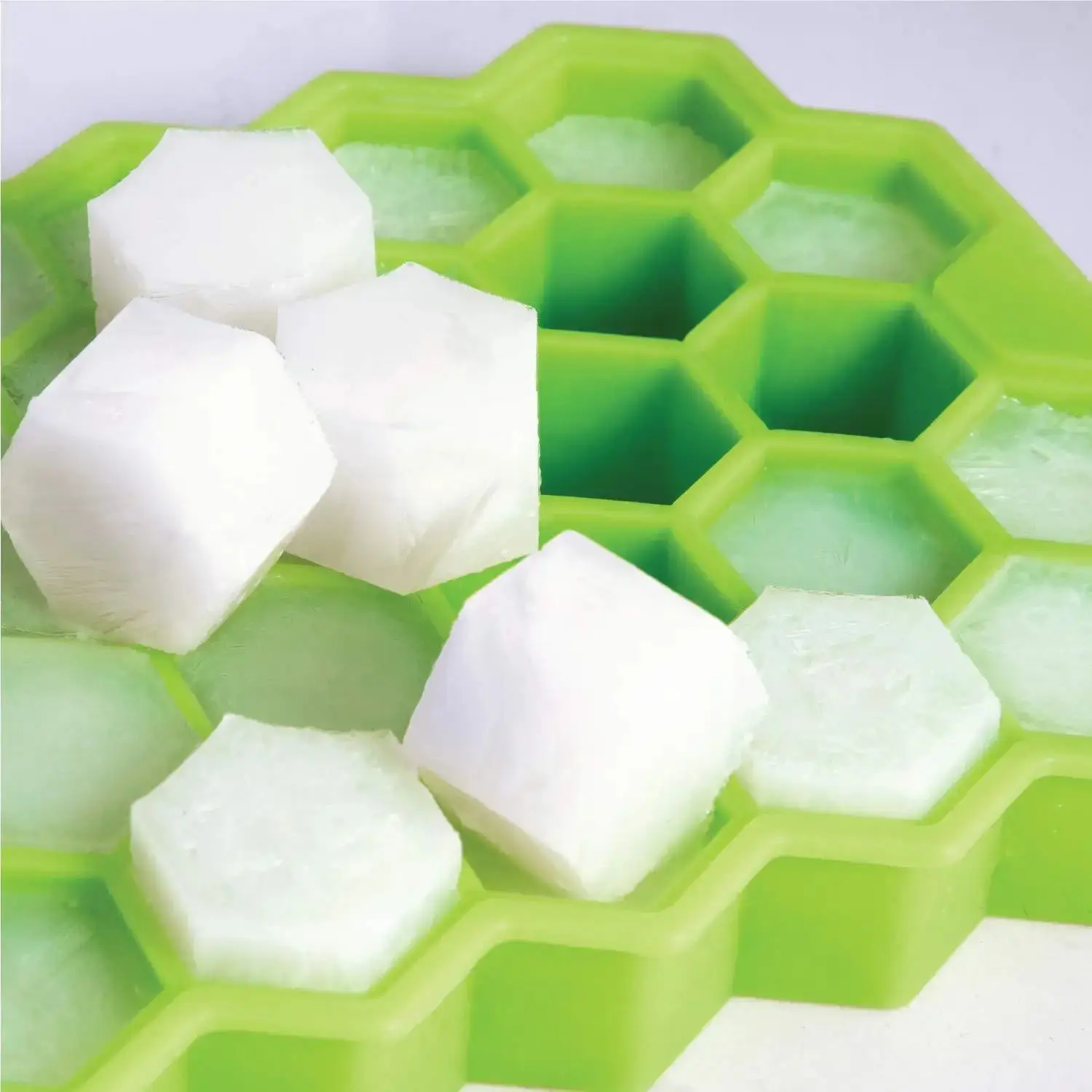 Silicone Ice Cube Molds Reusable Safe Hexagonal Molds Chilled Drinks Whiskey 1 PC silicone ice cube mold