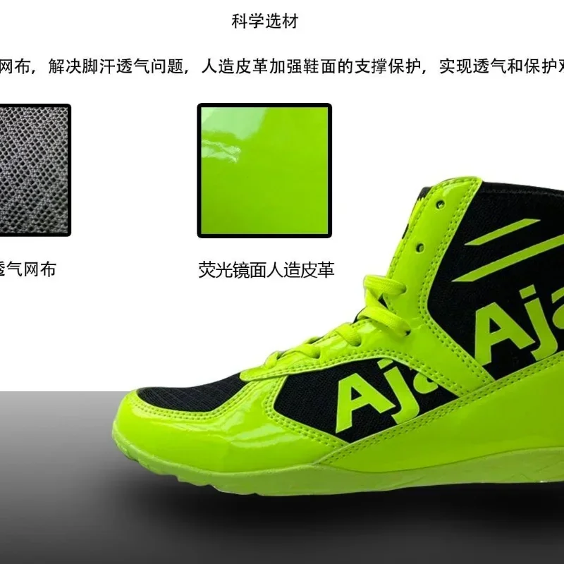Luxury Brand Wrestling Shoes for Women Green Gym Shoes Lady Brand Designer Boxing Shoe Big Boy Competition Sports Fighting Boots
