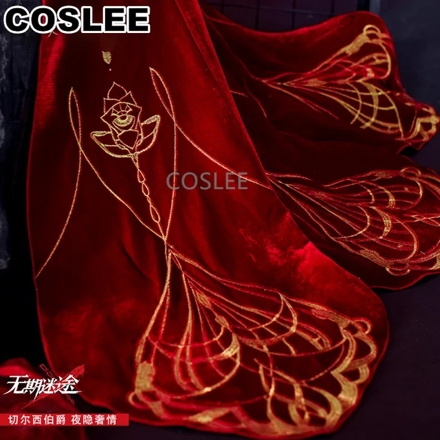 COSLEE 애니메이션 길 백작 첼시 피쉬테일 드레스 게임 슈트는 애니메이션에 등장하는 첼시 백작 부인의 우아한 유니폼으로, 코스프레나 할로윈 파티에 딱 어울리는 아름다운 의상입니다.