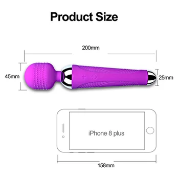 Wireless Dildos AV Vibrator Magic Wand Female Vagina Clitoris Stimulator USB Rechargeable Massager Goods Adult Sex Toys 4