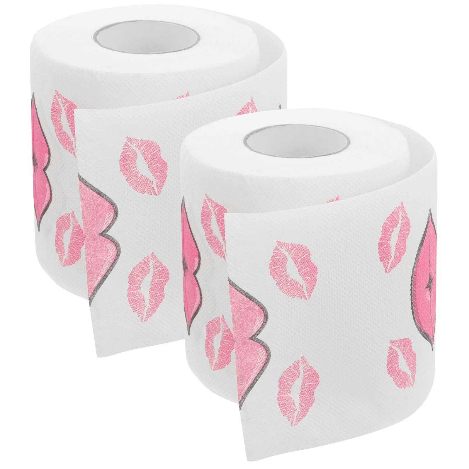 

2 Rolls Printing Bath Towel Red Mouth Tissue Bulk Paper Towels Toilet Bathroom Accessory