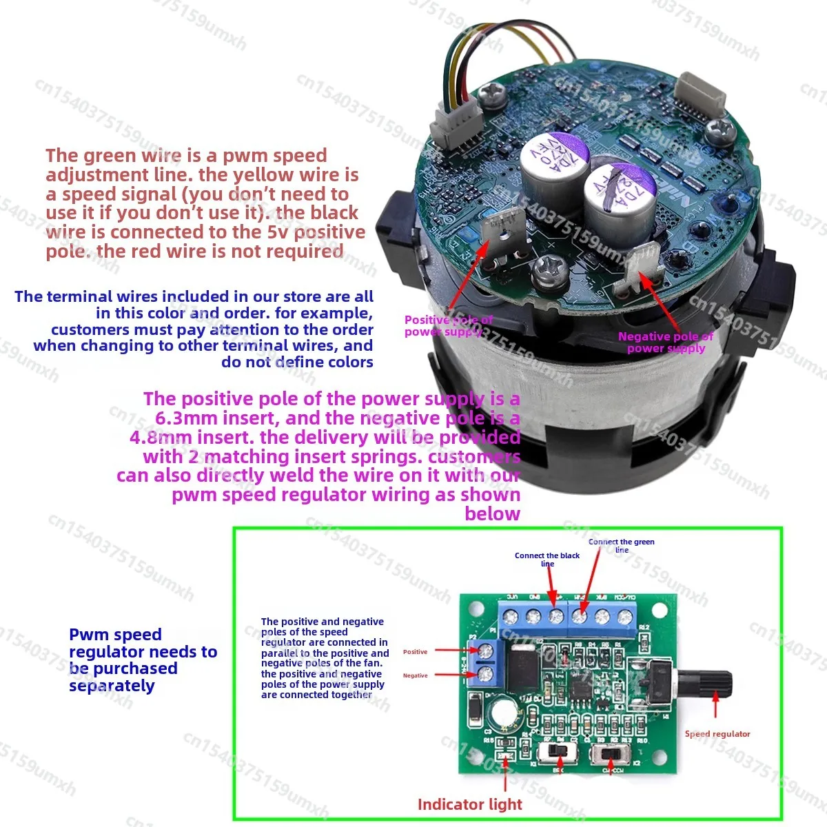 18V 24V 370W High Speed High Power DC Brushless Force Fan Nidec Vacuum Cleaner Vacuum Motor PWM Speed Regulation