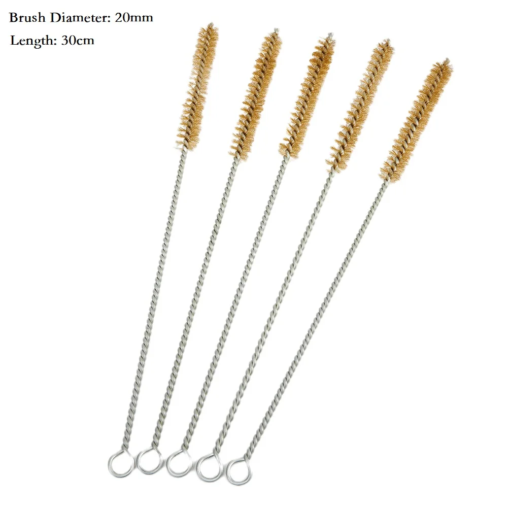 5 Stück Edelstahl-Drahtbürsten für die interne Rohrreinigung und Rostentfernung, geeignet für zylindrische Rohre und Leitungen – Detail 14