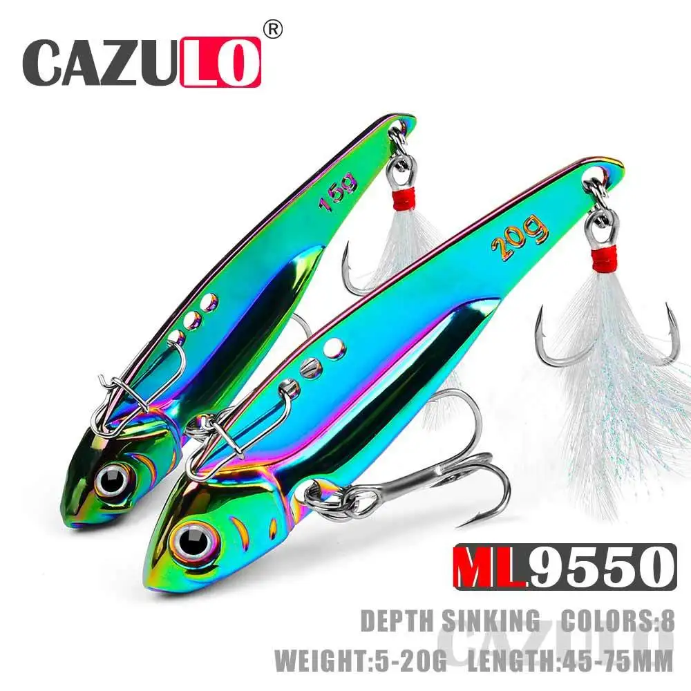 

Fishing Lure Spinning Sinking 45-75mm Metal Vibration Colorful Sequin Long Throw Special Tremor Bait Peche A La Carp Artificial