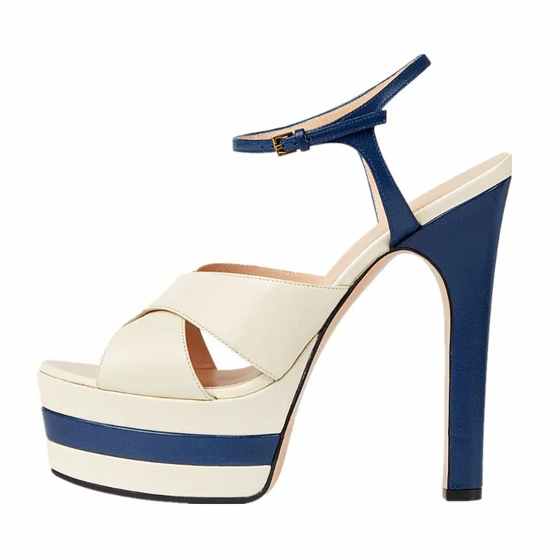 

Brand Sexy Mixed Color High Heel Sandals Platform Party Wedding Ball T-stage Women Shoes High Quality Summer Female Shoe Size43