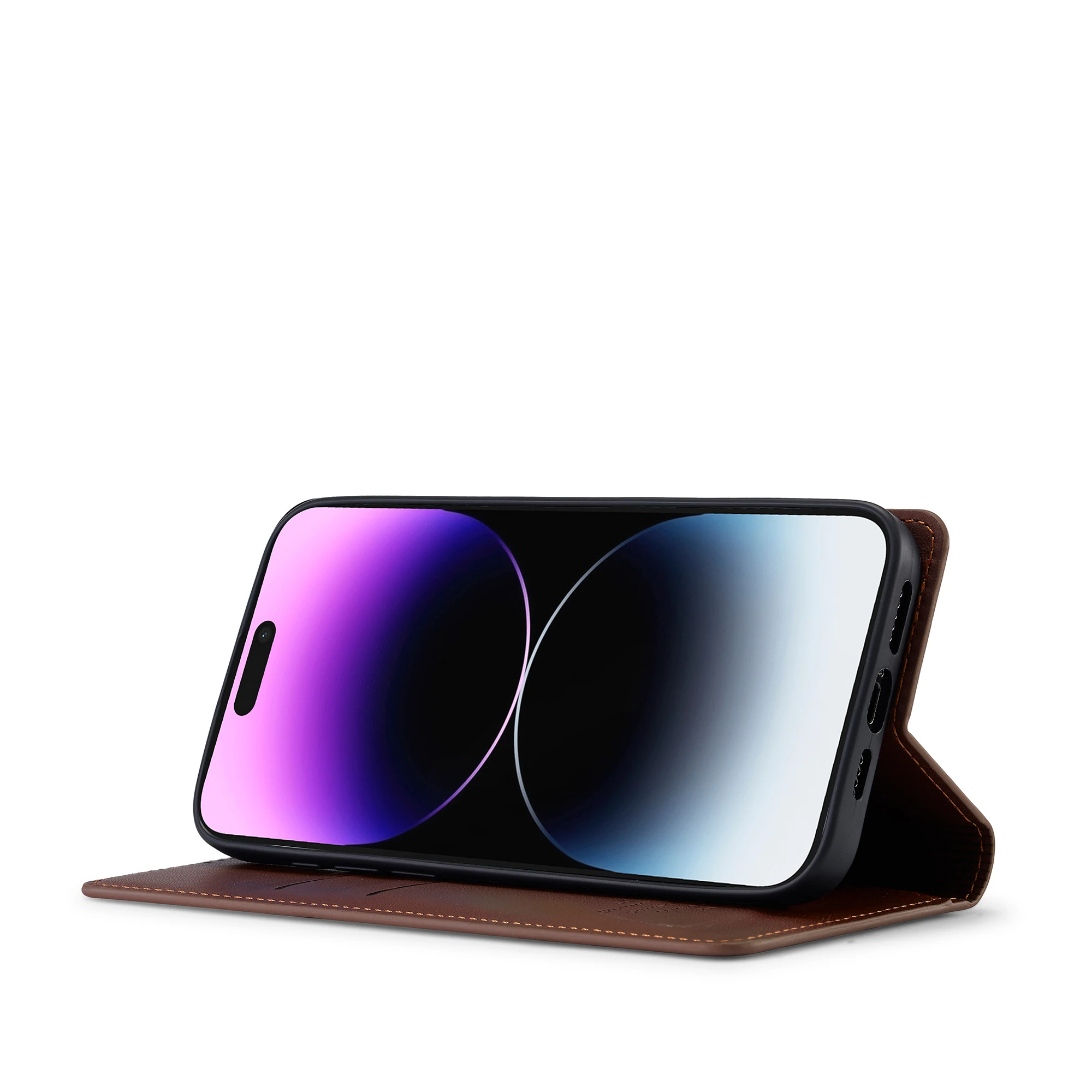 Custodia in pelle con portafoglio e porta carte magnetiche Flip per iPhone 16 Pro Max 15 Plus 14 13 12 11 SE4 XS XR Book Business Bag Stand Cover_voghion.com