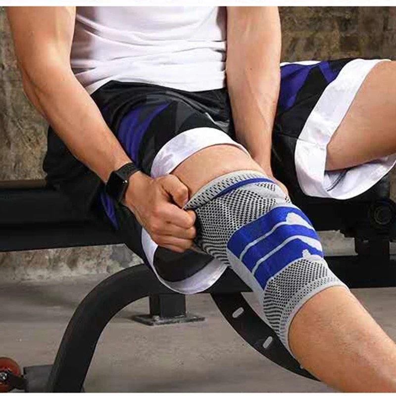Knee Brace Silicone Sleeve Knee Pads Arthritis Knee Wraps Protector For Joints Support Meniscus Compression Protection Sport