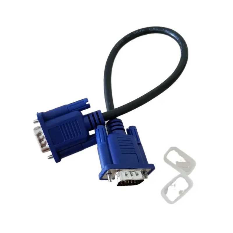 3+5 VGA-Kabelmonitor, 15-poliger Stecker auf Stecker, kurzes Video-Kabel, blau, 30 cm