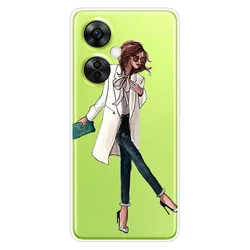 Transparent Soft TPU Silicone Shockproof Phone Case - Lovely Clear Design for Oppo K11 5G (62)
