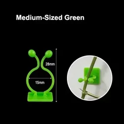 Versatile Garden Plant Clips for Pots & Outdoor Décor (Green Medium - Sized)