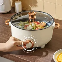 Multifunctional Cooking Pot Over Heating  3 Gear Knob Electric Pot 1-2 People Household Non-stick Pan Hot Pot Rice Cooker 220V 1