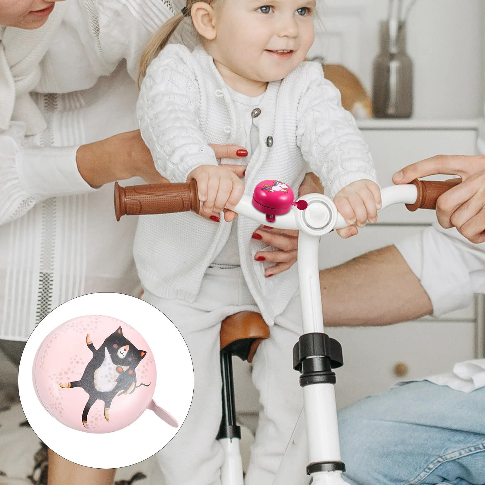 

Bell Electric Bikes for Kids Children Scooter Mini Round Kitten Printed