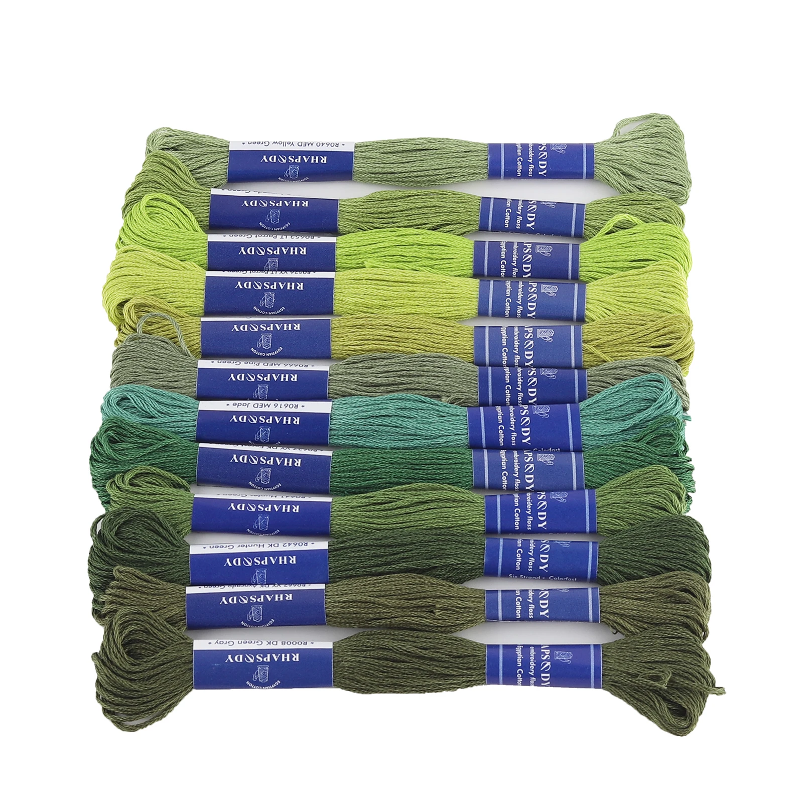 Premium Egyptian Cotton Embroidery Floss - 6 Strand, 8 Meters, Double Mercerized and Singed for Superior Cross Stitch and Sewing