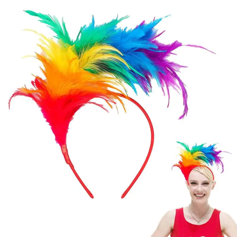 

Feather Headpiece Women Fairy Headpieces With Colorful Lightweight Feathers Practical Unique Headgear Supplies For Wedding